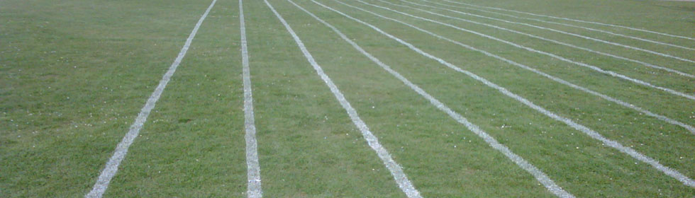 Athletic track line marking