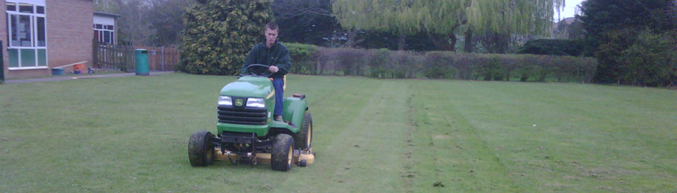 Ride on lawn mowing services for schools